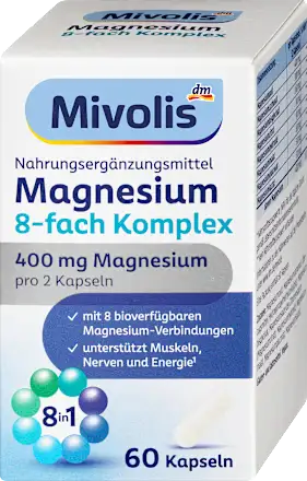 Mivolis Magnesium 8-fold complex capsules, 60 capsules, 42 g