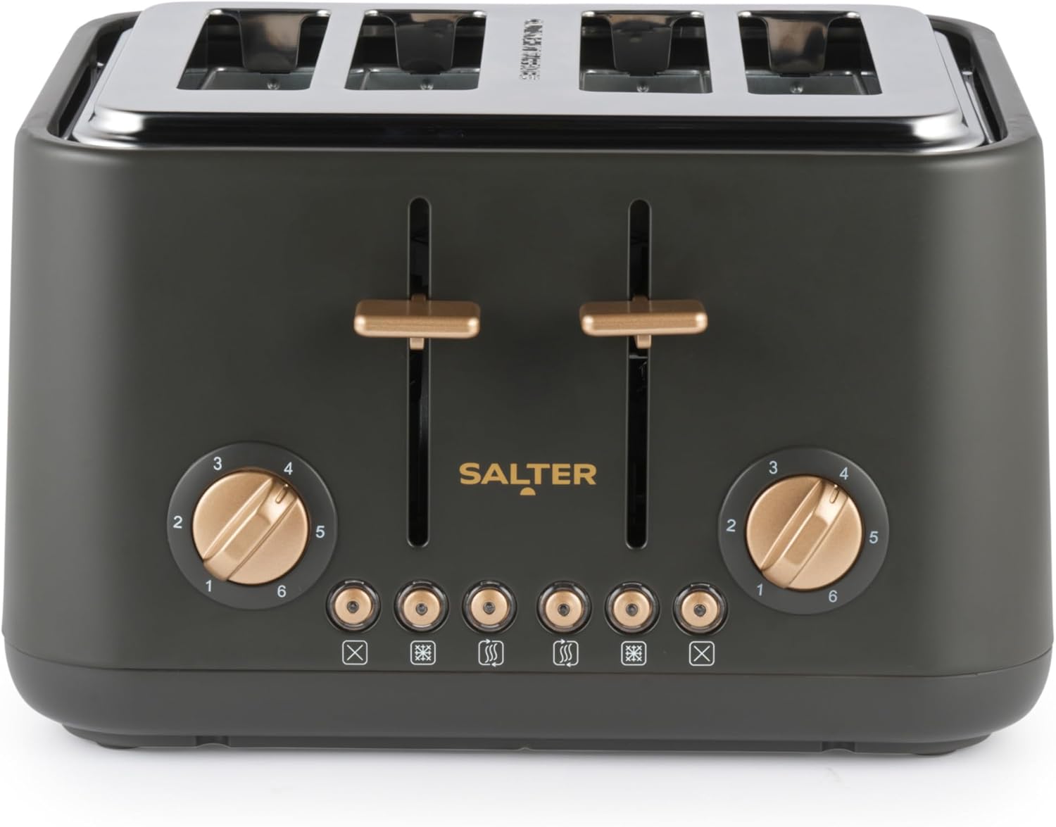 Salter Pebble EK6085CBVDE Kettle - 1.7 L Tea Kettle, Removable Limescale Filter, Water Level Indicator, 360° Swivel Base, Viewing Window, Hinged Lid, 3 kW Power, Grey/Gold