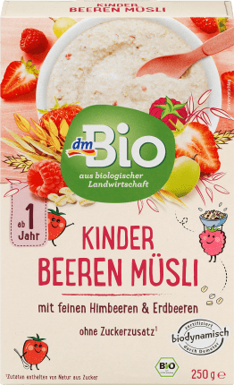 dmBio Children's muesli berries from 1 year, Demeter, 250 g