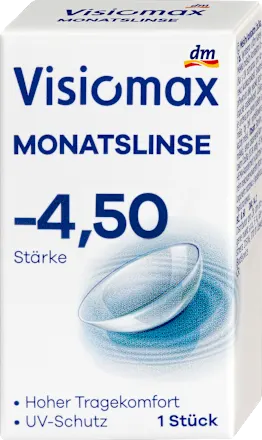 Visiomax Monthly contact lens, diopter -4.50, 1 piece
