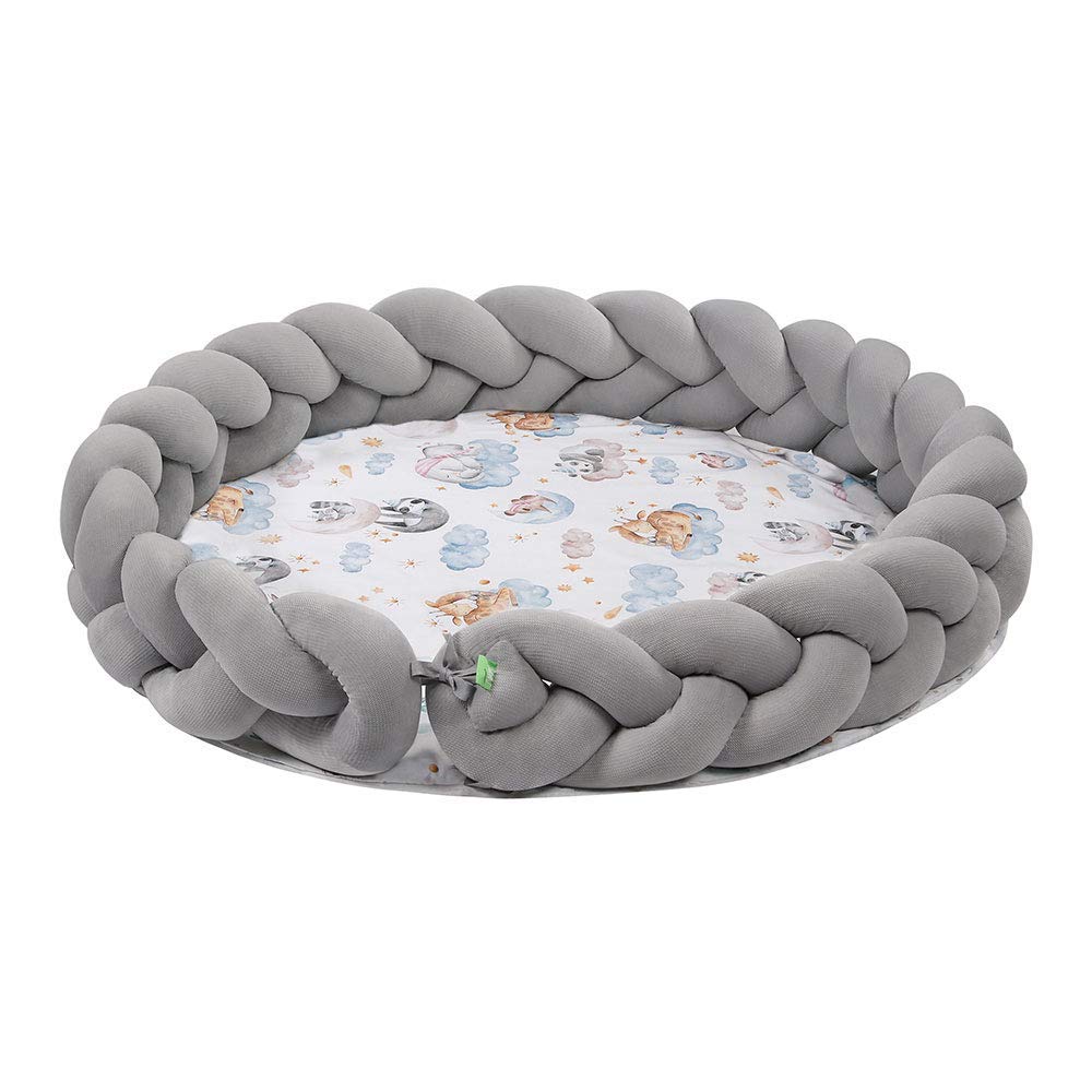 LULANDO Lolando play mat for children with a diameter of 100 cm, 100% cotton