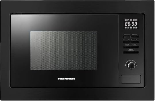 HEINNER Store HEINNER HMW-MDBI25GDBK 26 L Built-in Microwave Oven with Digital Control and 1000 W Grill Black/Black Glass