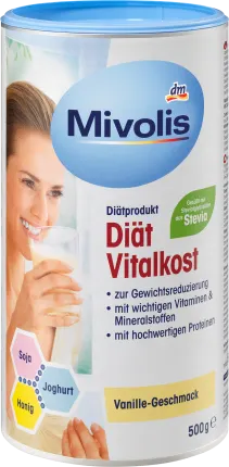 Mivolis Diet shake, vital food vanilla, 500 g