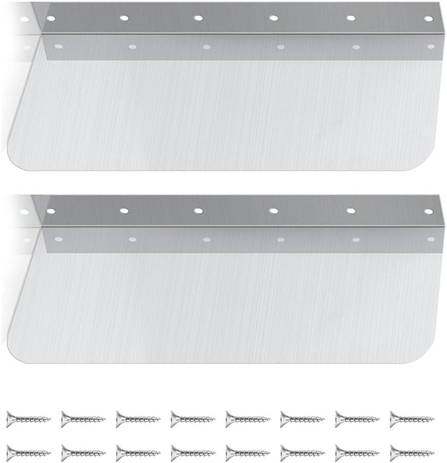 ZYNCUE 2 pieces stainless steel wall splash guards with screws protect your sink from spills (small)