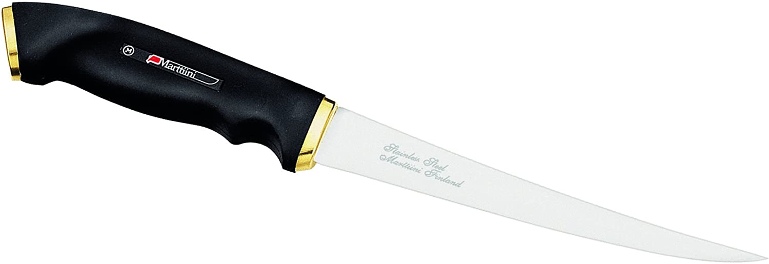 Marttiini Filleting Knife, Blade 15 cm, Leather Sheath