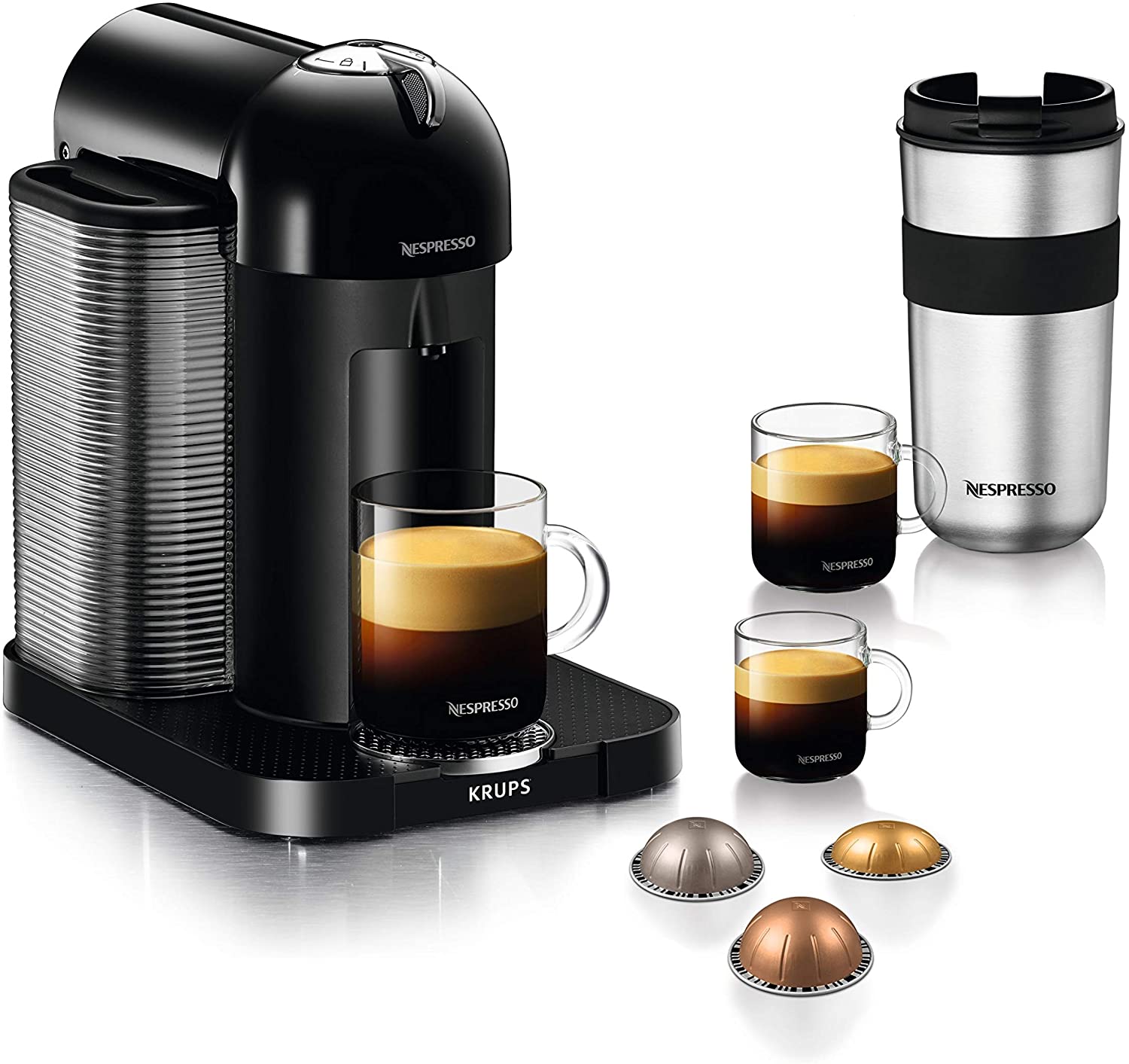 Krups Nespresso Vertuo XN9018 Capsule Machine Black