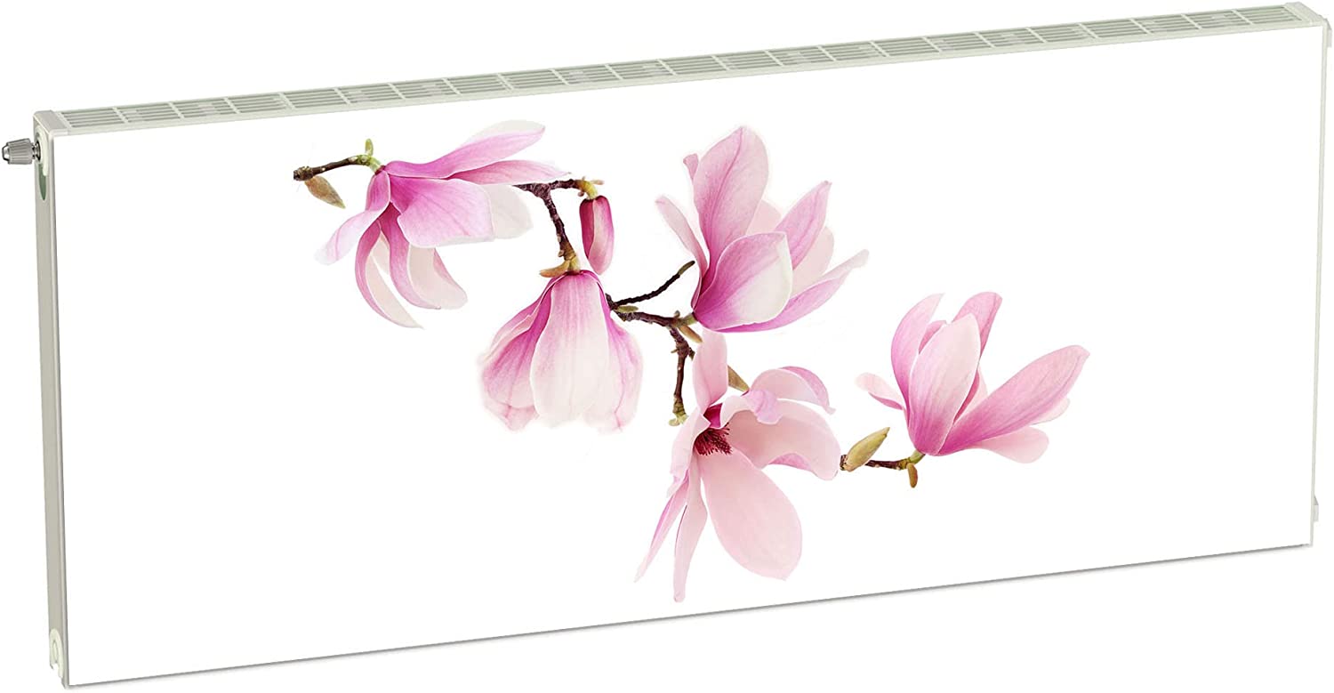 decorwelt Magnetic Radiator Cover, Rose, Flowers, 140 x 60 cm, Heating Cover, Magnetic Cover Mat, Fridge Made of Flexible Magnet, Digital Print