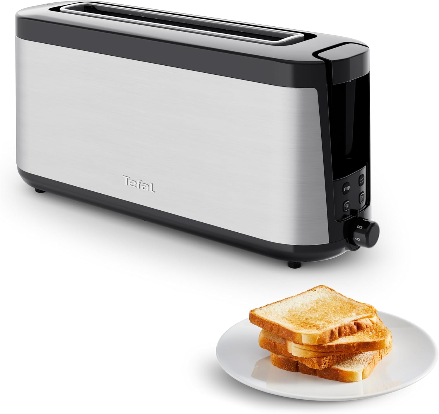 Tefal Element TL4308 Toaster, 7 Browning Levels, 1000 Watts, Silver/Black