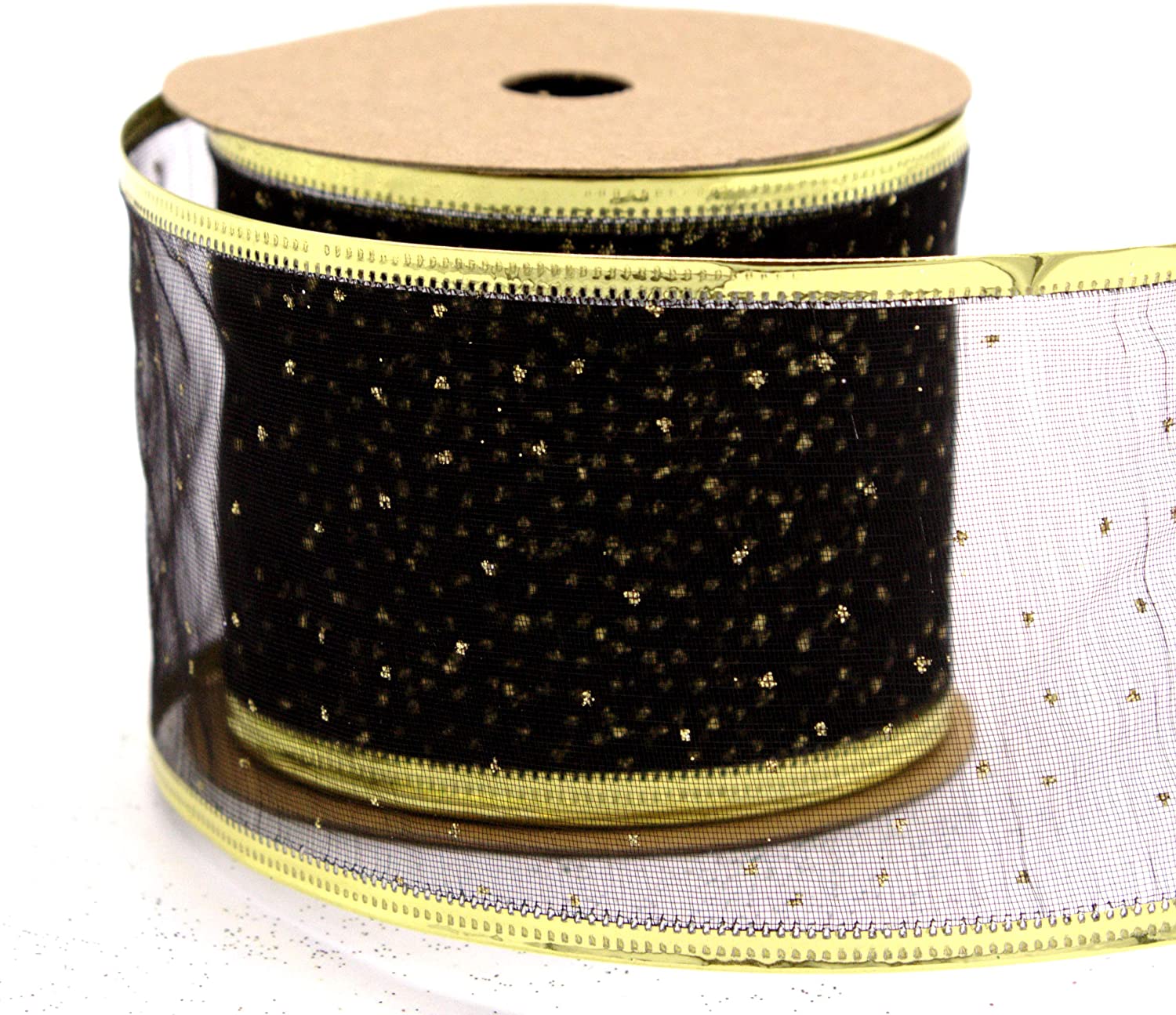 DARO DEKO DARO Deco Fabric Ribbon 6.3 cm x 2.7 m in Gold or Black-Single or Set of 3