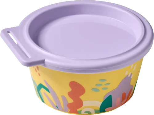 Koziol NORA storage container with plastic lid, yellow (250 ml), 1 pc.