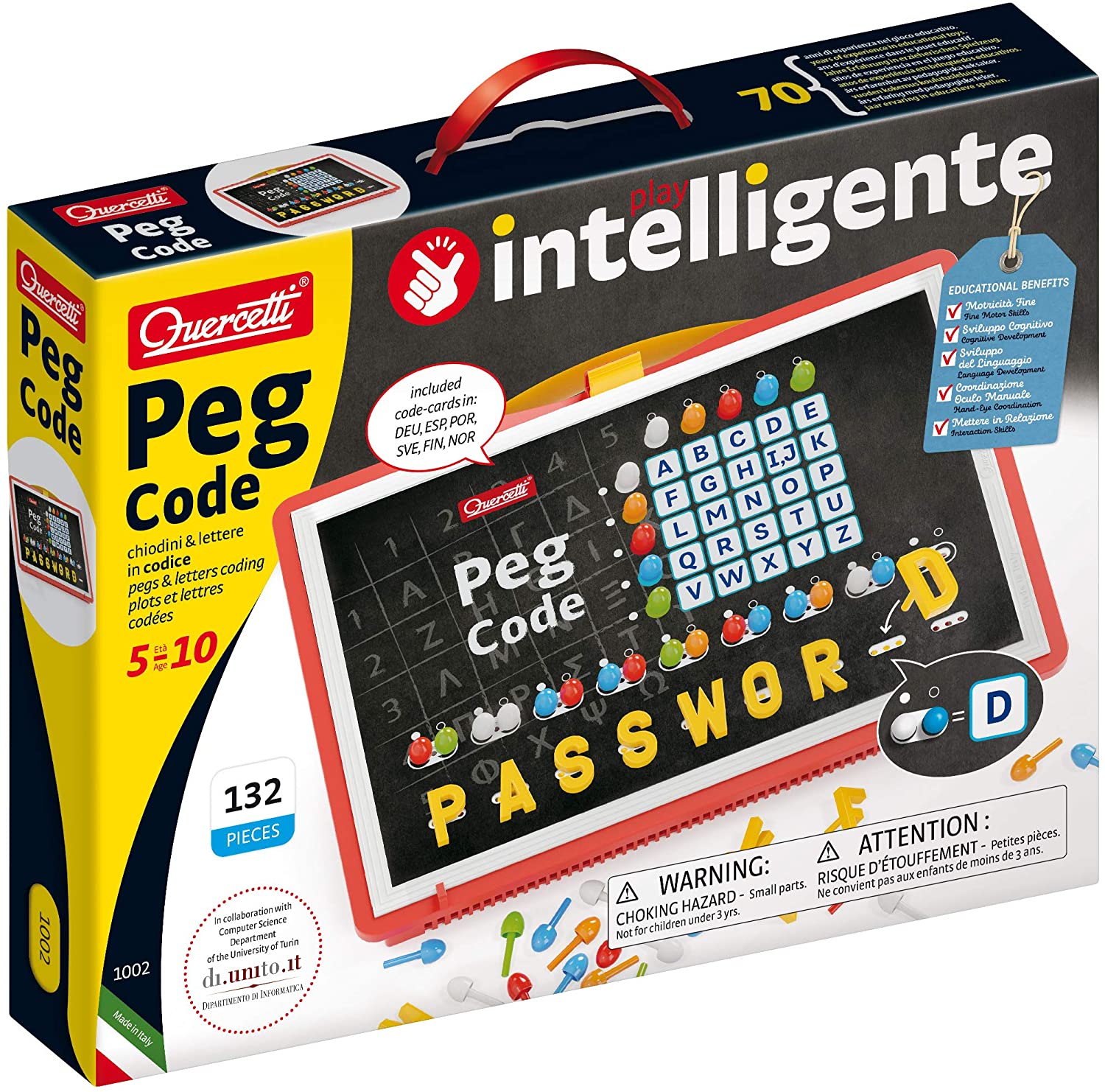 Quercetti 1002 Quercetti-1002 Peg Code Board Game