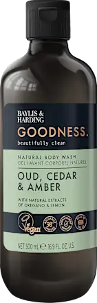 Baylis & Harding Goodness Oud, Cedar & Amber Shower Gel, 500 ml