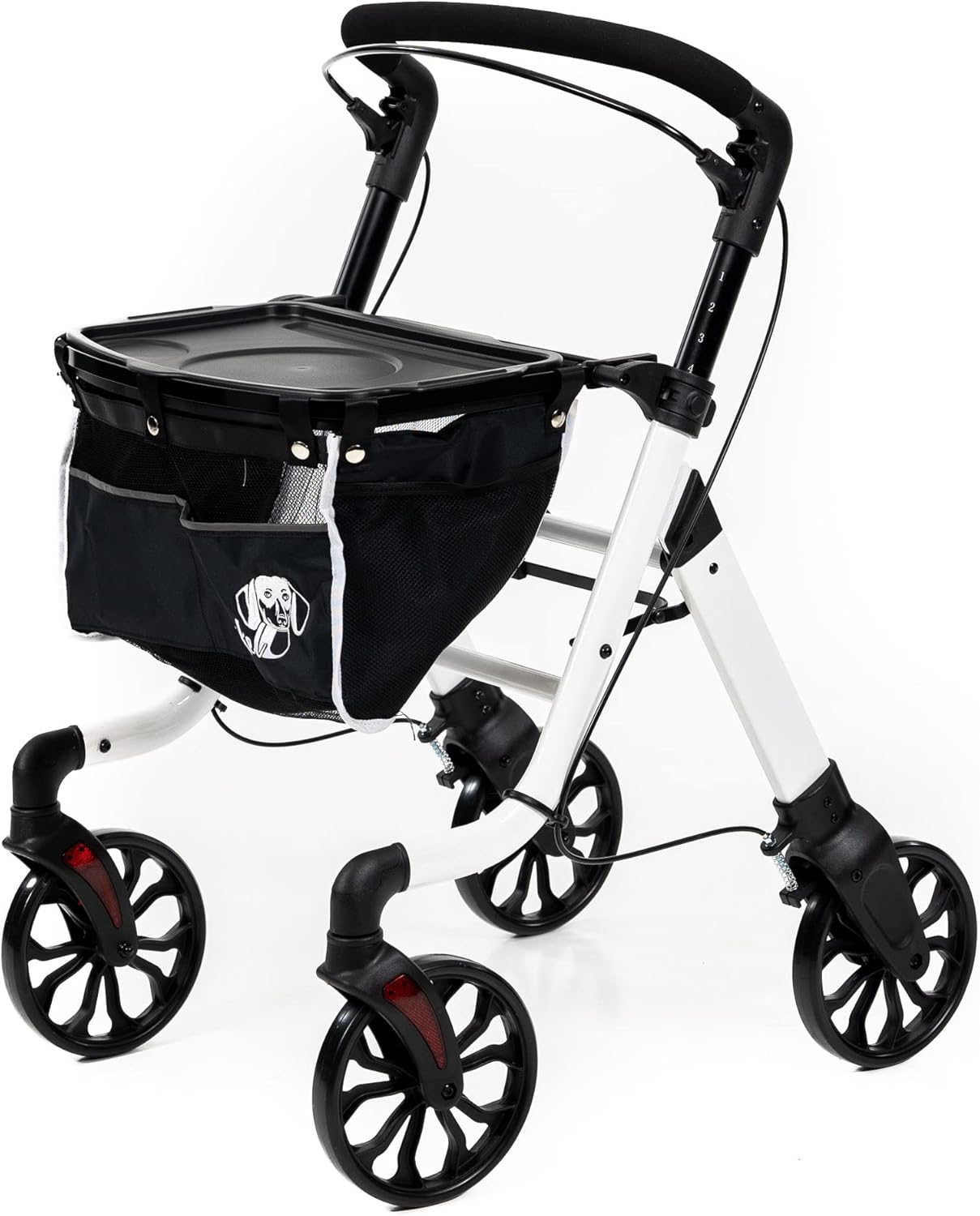 REHASHOP Teckel Indoor Living Room Rollator (White)