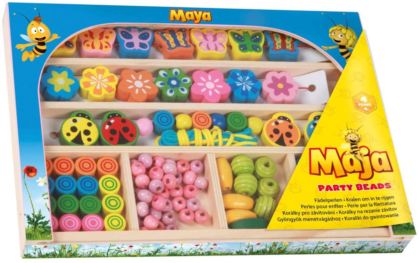 Lena 32022 Craft Set Wooden Beading Beads Party Beads Bee Maja Beading Set 