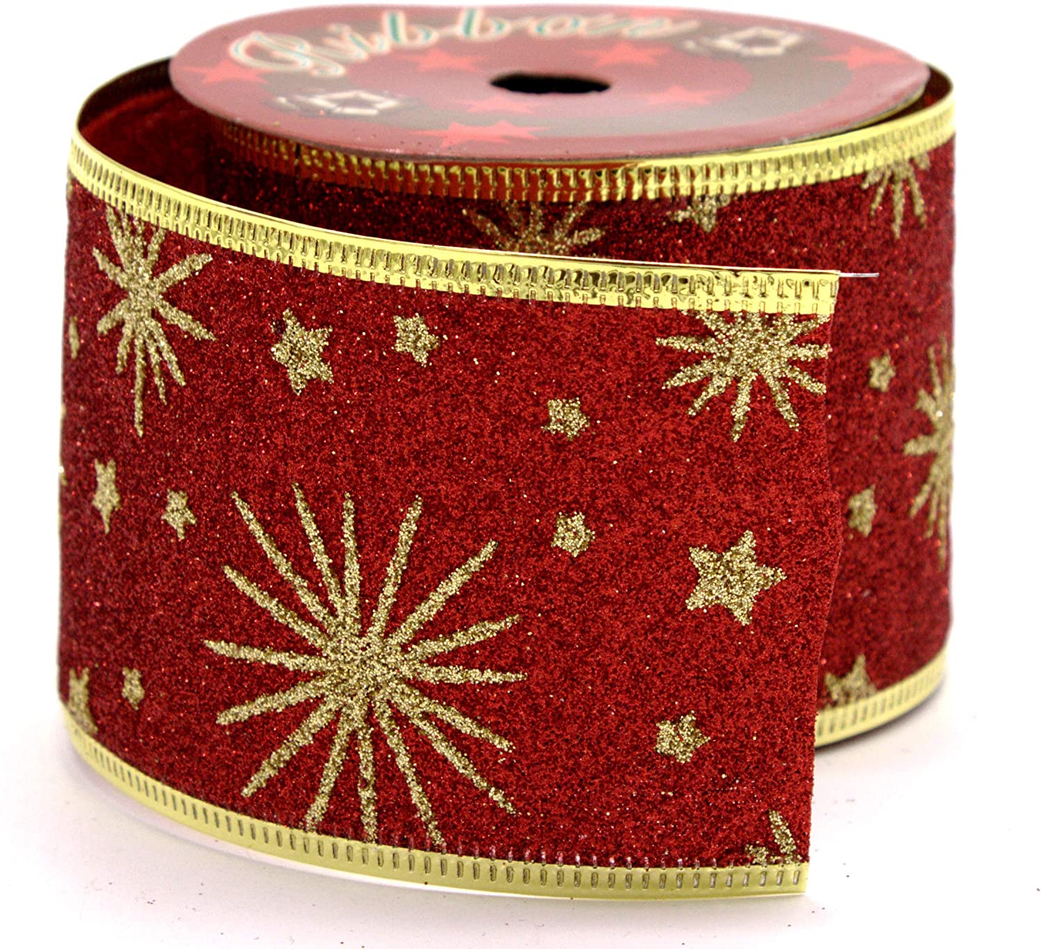DARO DEKO Daro Decorative Fabric Ribbon 6.3 Cm X 2.7 M In Red Or Green - 1 Piece Or 3