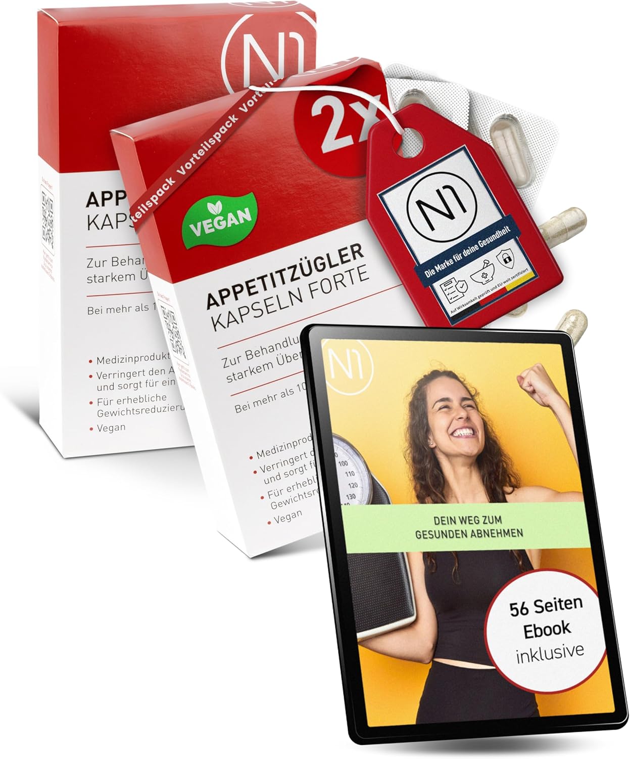 N1 Store N1 Appetite Suppressant Forte - Medical Device for Treating Severe Obesity - Diet, Appetite Inhibitor Strong Fast Weight Loss Tablets, 84 Capsules