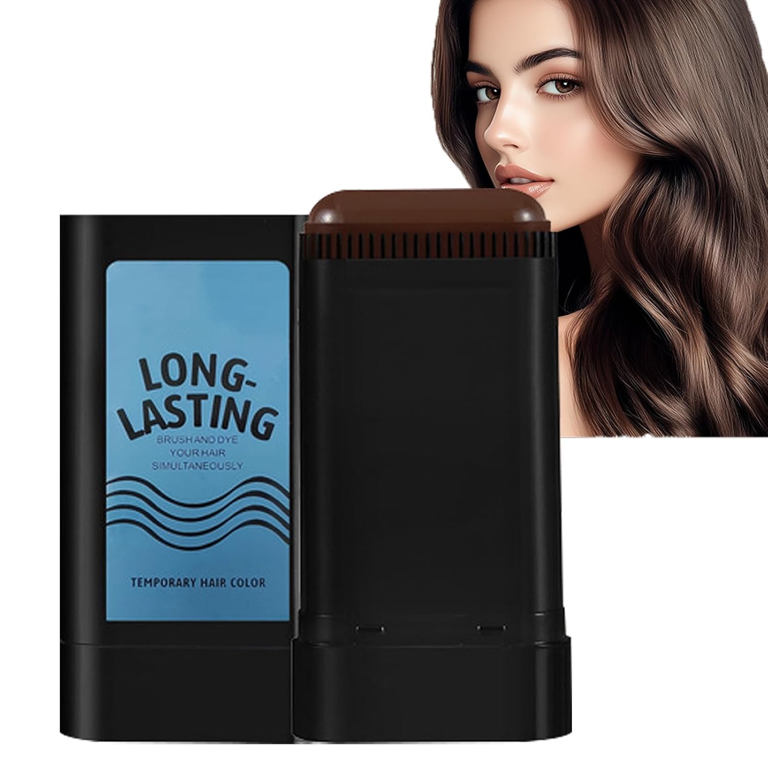Generic Easy to Reach Hair Color Pencil, Hair Dye Comb, Gray Hair Dye Stick 20g in the Bags and Cosmetic Cases to Get C Sticks