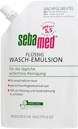 Liquid washing emulsion, soap-free, refill pack, 400 ml