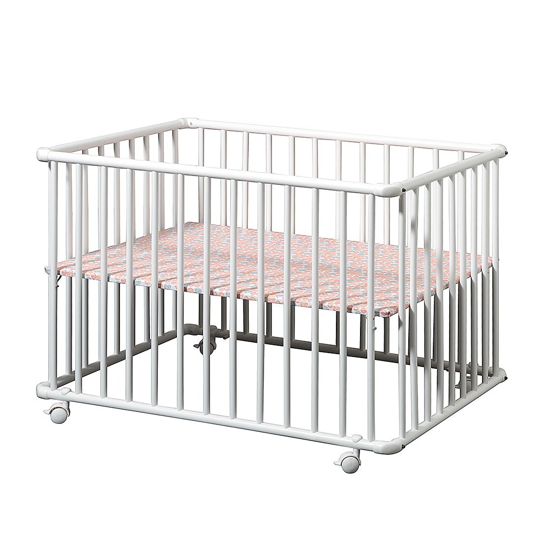 Schardt Basic 02 010 00 02 031 Playpen 100 x 100 cm Painted White Foil Bubbles / Red