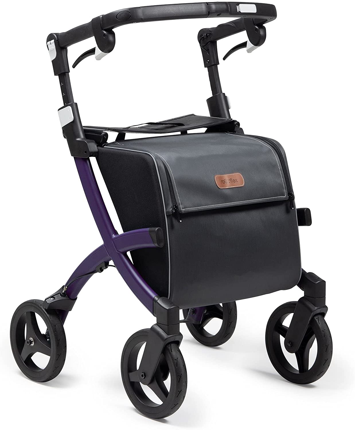 Rollz Flex 2 Rollator with Water Resistant Case (Standard Size, Purple)