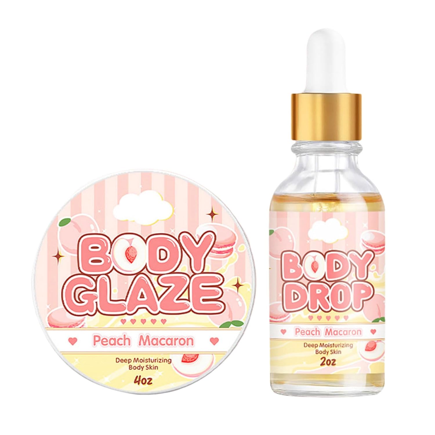 Generic Body Oil Strawberrys Body Oil Body Lotion Fruity Sweet Taste Body Butter Nourishing and Moisturising Body Butter for Men and Women (2-Piece Set) 60 ml kRA415 (C, 13 x 13 x 6 cm)