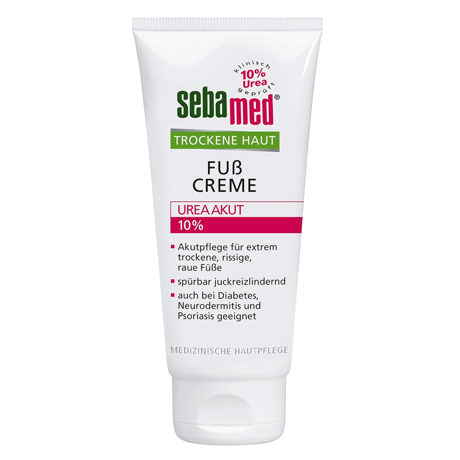 sebamed Dry Skin Foot Cream Urea Acute 10% 100 ml, Noticeably Relieves Itching, Tension and Cracking and Helps Restore the Natural Moisture Balance of the Skin
