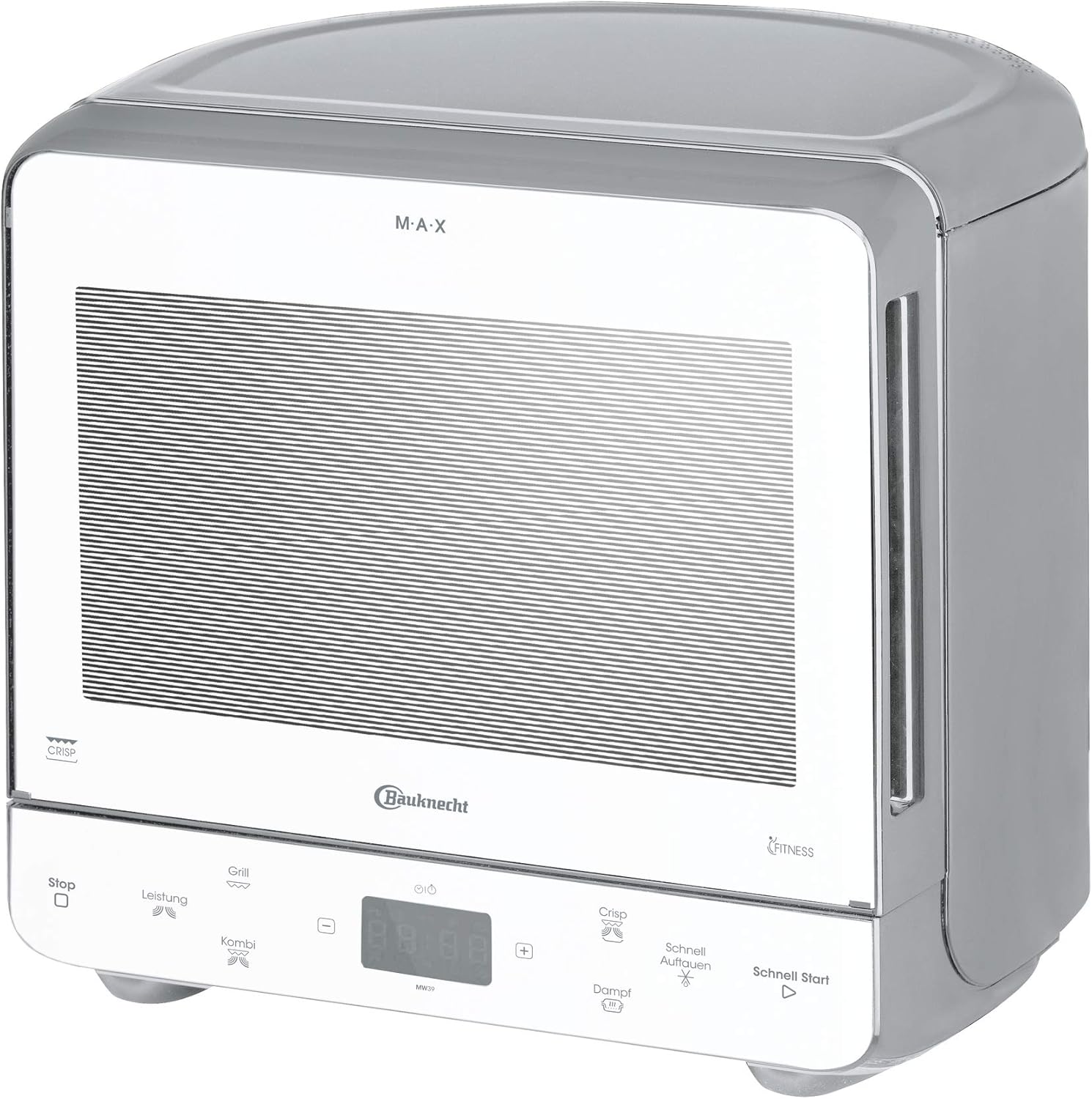 Bauknecht MW 39 WSL / Combination Grill and Microwave / Crisp Function / 700 W / 13 L Cooking Chamber / Super Compact Design / Steam Cooking Function / Quick Defrost Function / White / Silver