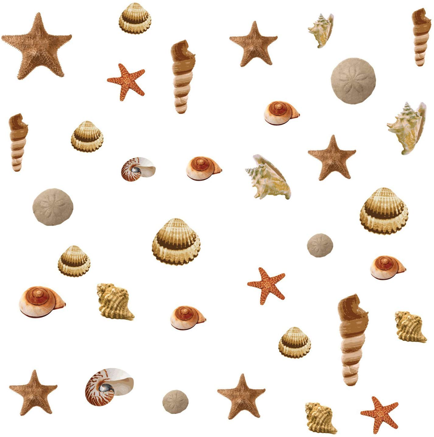 Roommates Repositionable Wall Stickers Sea Shells