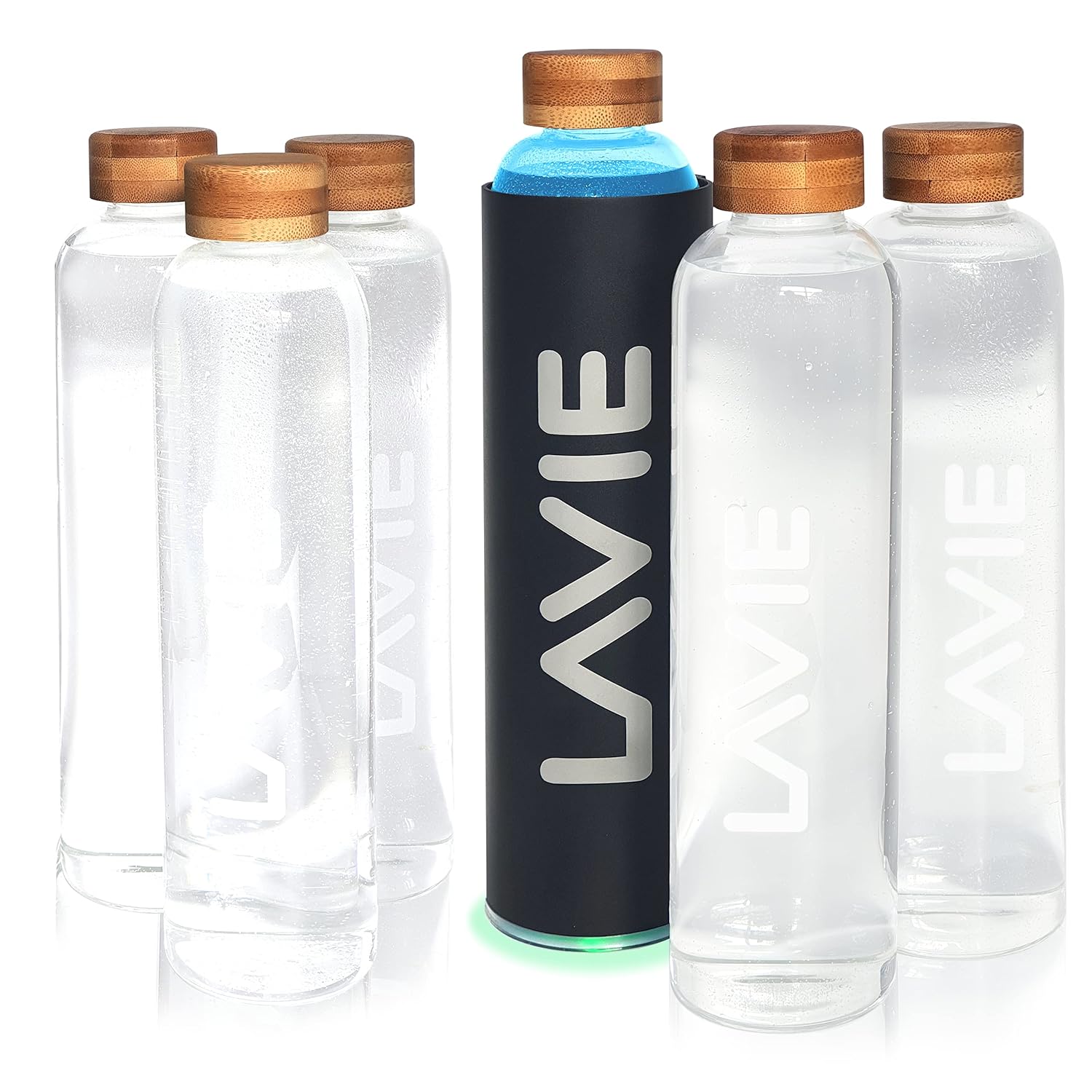 LaVie Innovative Water Conditioner with UVA Light, Family Package - 1 Air Purifier + 6 Bottles 1 Liter Turn your tap water into fresh water and delicious water in 15 minutes, Colour:
