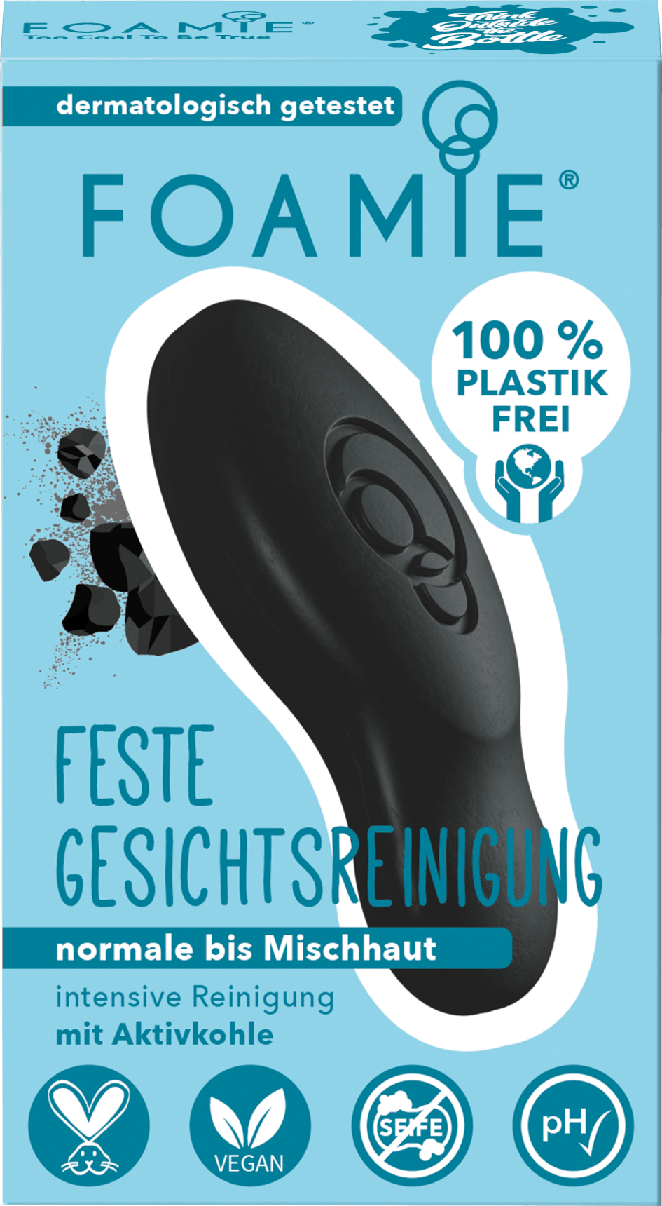 FOAMIE Facial Cleansing Too Coal To Be True, 60 G