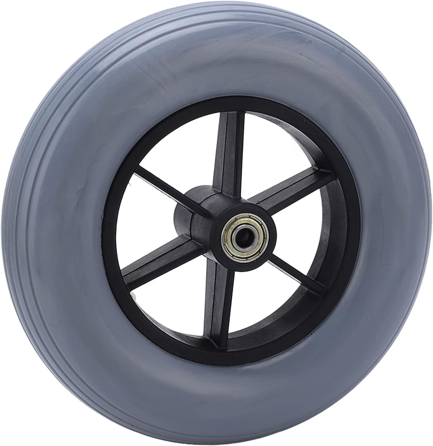 LecMy 194 mm Grey Electric Wheelchair Wheel, Non-Slip, Noiseless, Sturdy, PU Wheelchair Castor, Replacement for Walkers, Walkers