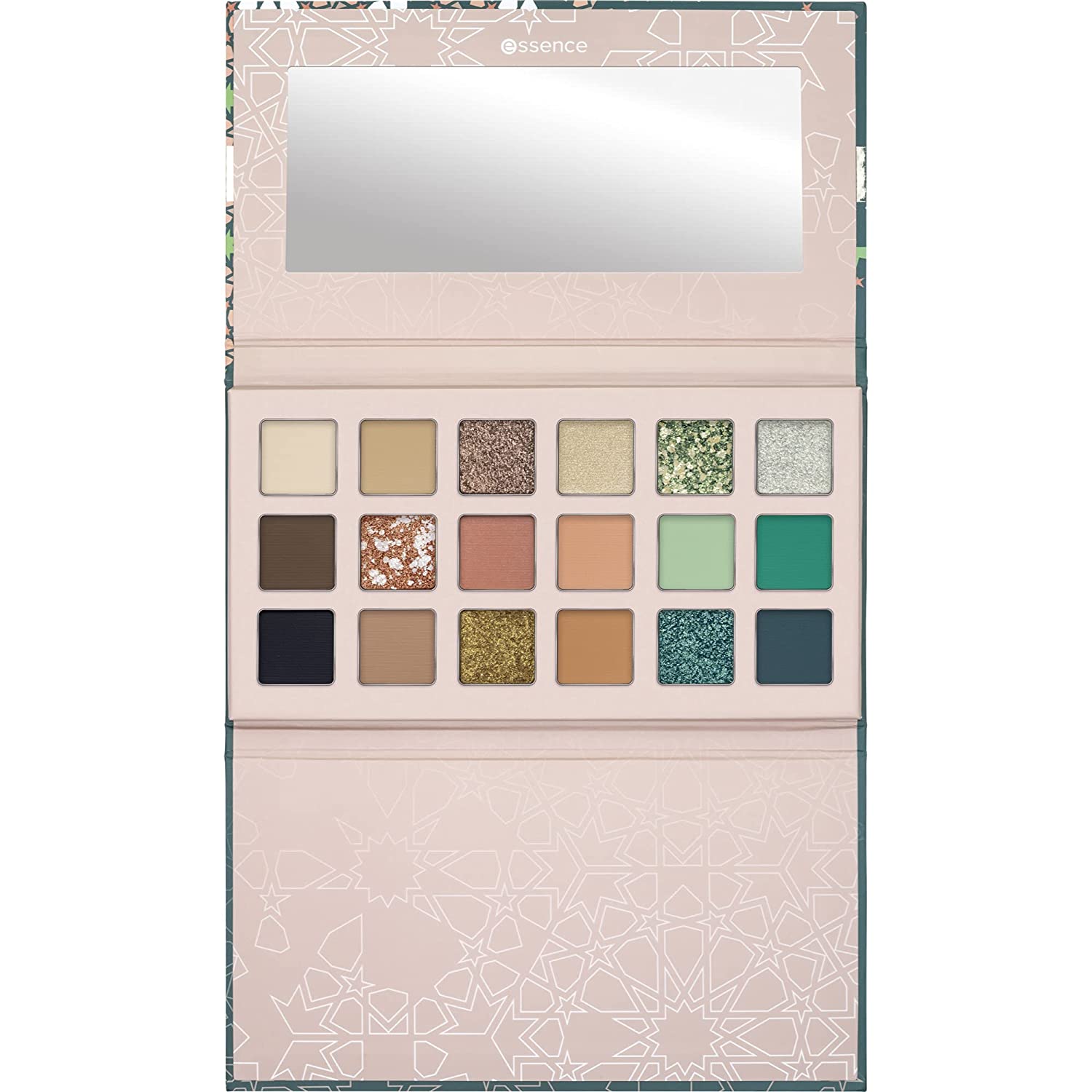essence cosmetics essence eyeshadow palette by Merve 01 Orient Meets Occident. eyeshadow palette by Merve, no. 01 Orient Meets Occident, multicoloured, 18 colours (13.5 g), occident ‎01