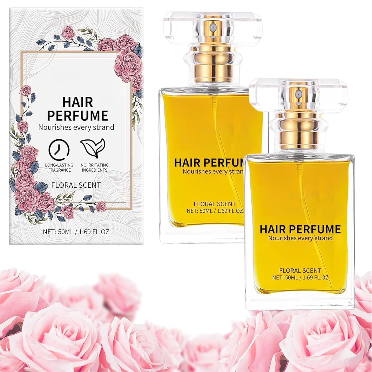 Hair Perfume, Hair Essential Oils Perfume for Women, Hair Perfume for Women Long Lasting, Nourishing and Hydrating, Anti Frizz Hair Perfume for Women (2 Pieces)