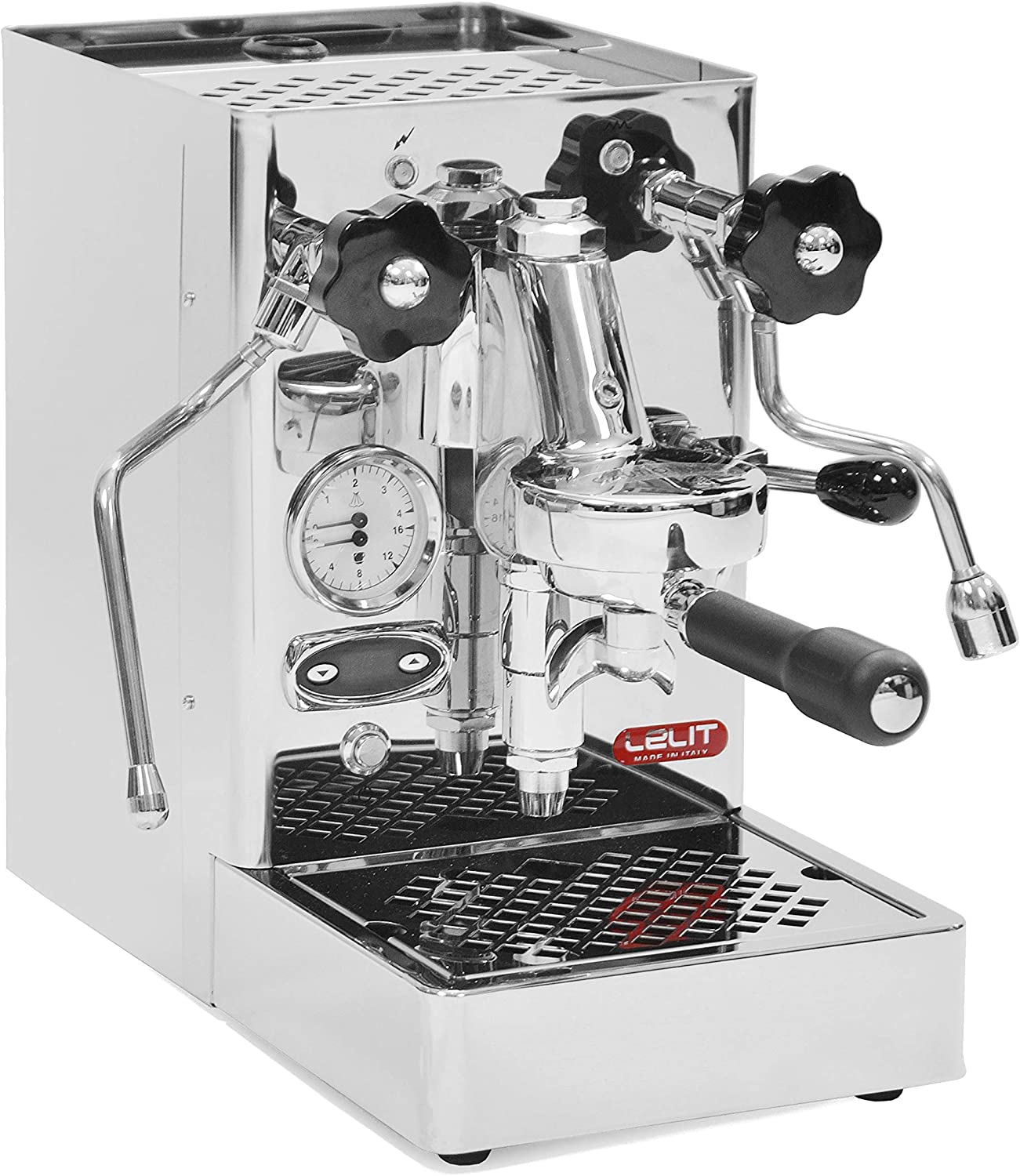 Lelit Mara Pl62t Professional Coffee Maker with L58E Group for Espresso Cover, Cappuccino Stainless Steel Housing - Temol for Coffee by Pid, ​​Stainless Steel, 2.5 Lites
