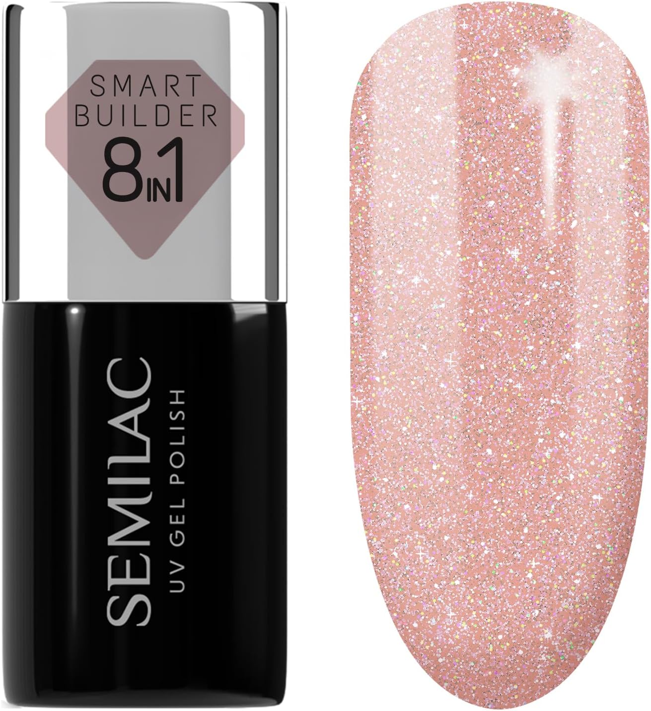 804 Semilac Smart Builder Glitter Soft Beige 7 ml