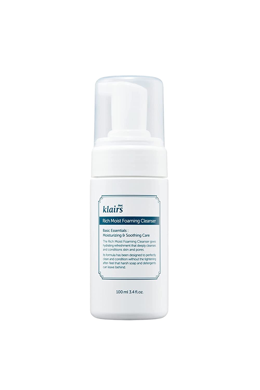 klairs Dear Klairs, Rich Moist Foaming Cleanser, 100 ml