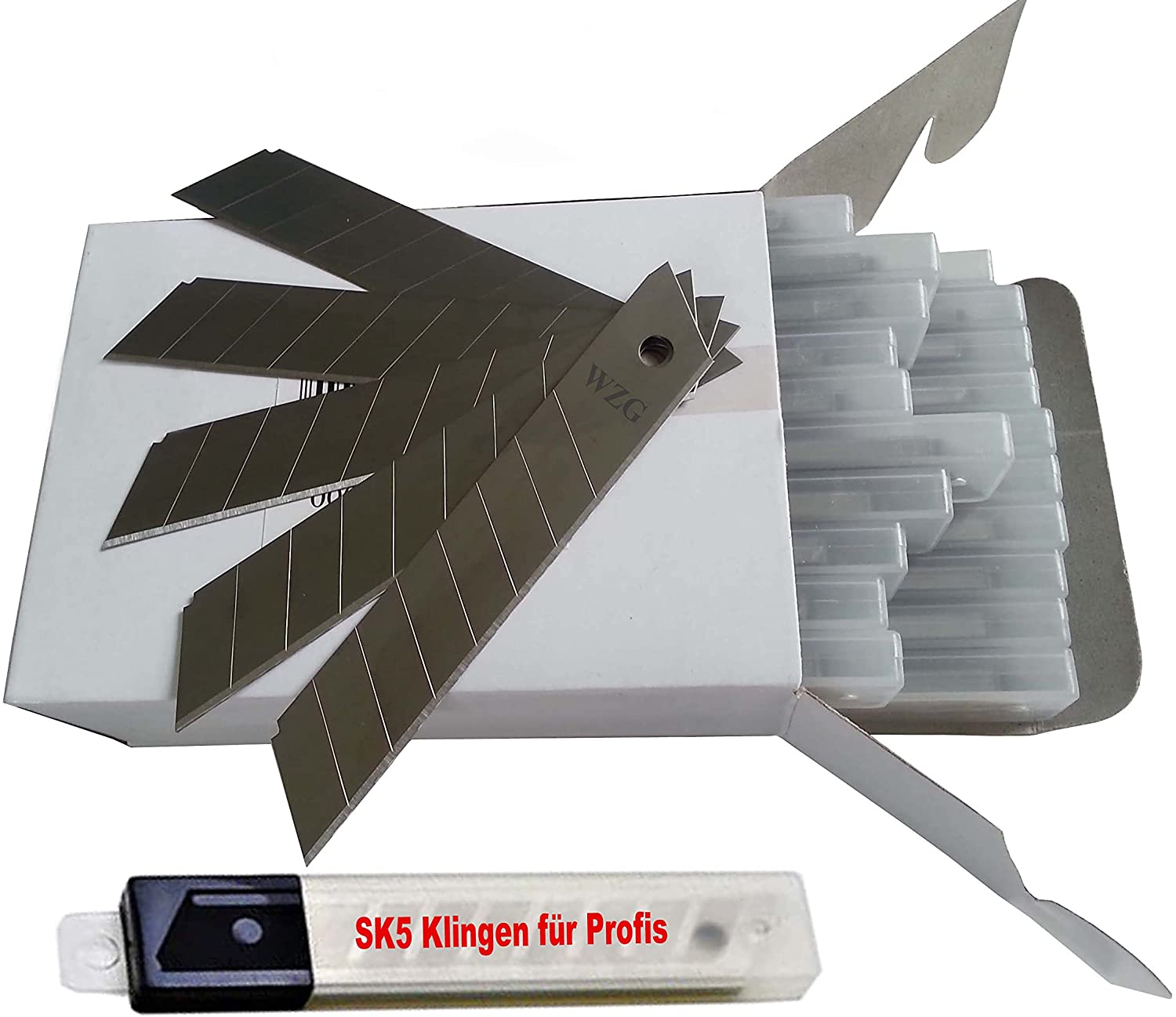 WZG Cutter Knife Blades Snap-Off Blades Professional 18 mm Pack of 200