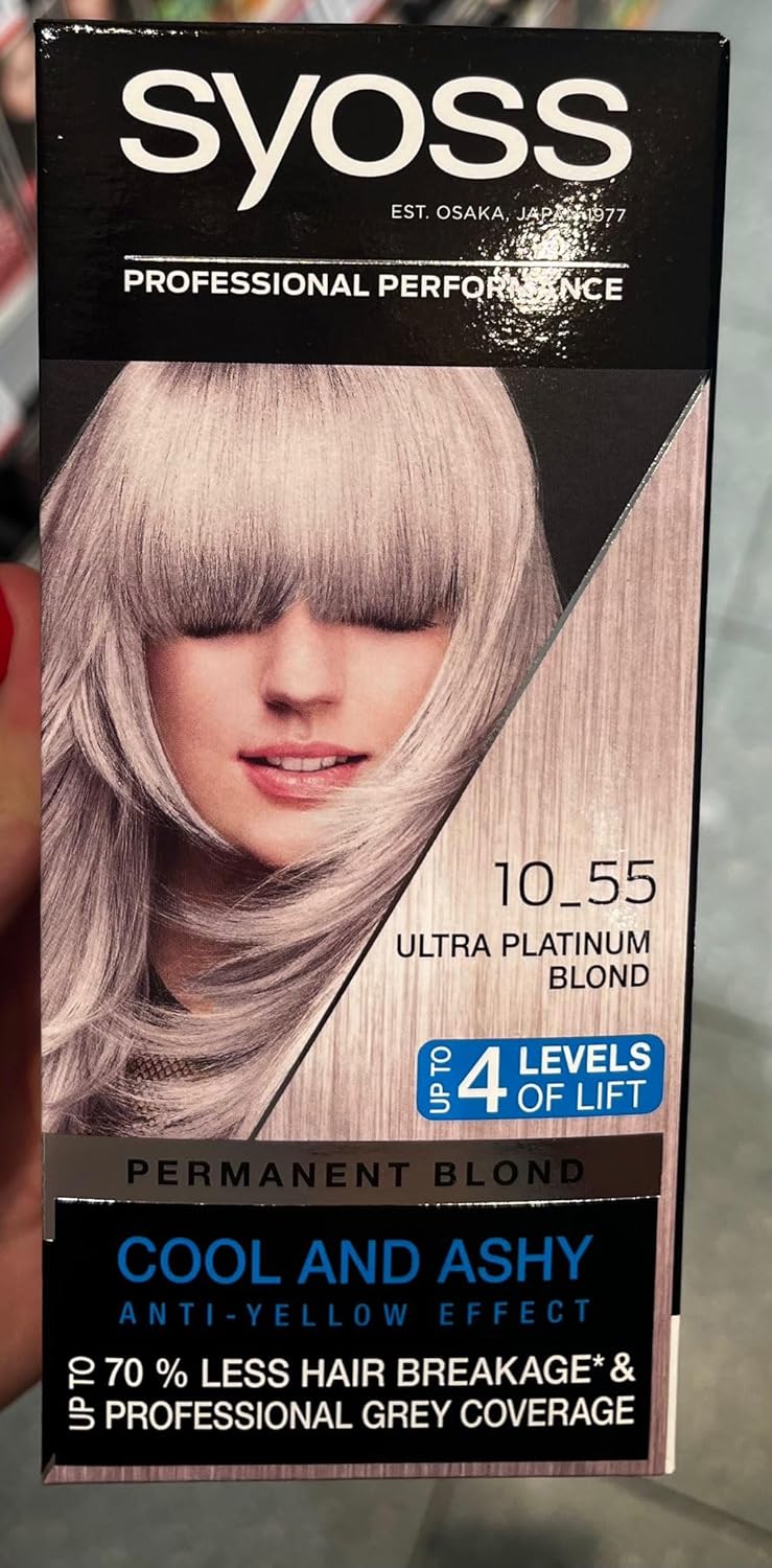 Syoss Blond Cool Blonds Hair Color 10-55 Platinum Blonde Level 3 115ml