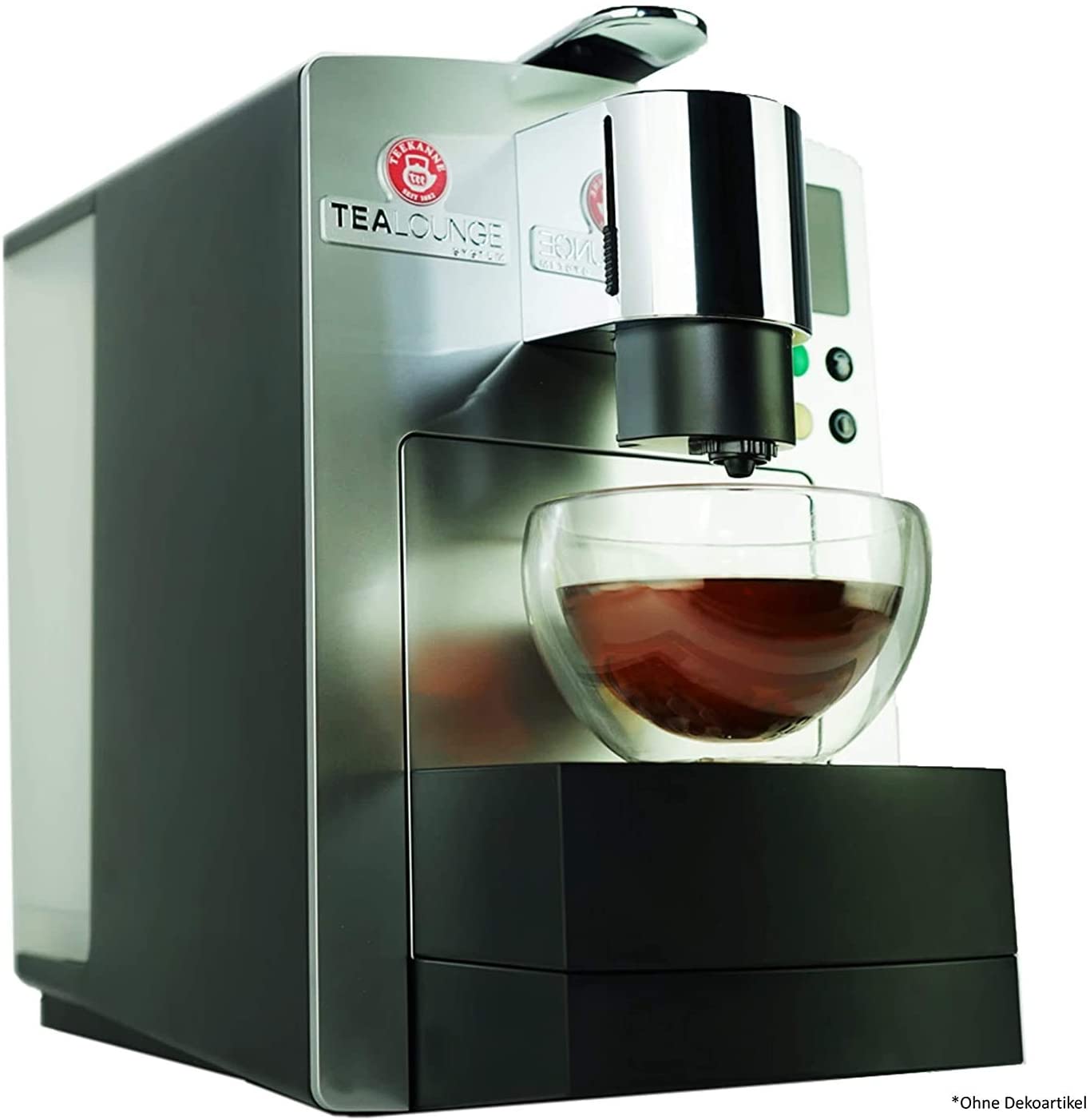 TEEKANNE Lounge TEEKANNE \"Lounge\" coffee – capsule machine / tea machine silver, multifunctional machine for tea and coffee, coffee machine incl. 36 sample capsules