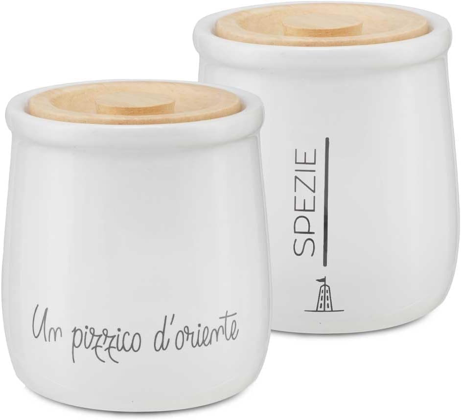 LA PORCELLANA BIANCA - The Honest Spice Jars Gift Box, Stoneware