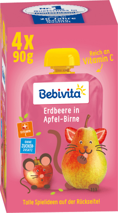 Bebivita Quetschie strawberry in apple birn, from 1st year, 0.36 kg