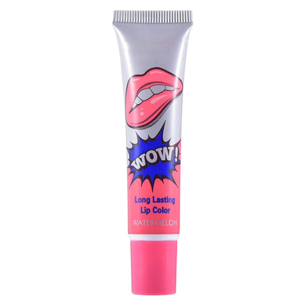 Nicejoy Lip gloss mask peel off permanent waterproof tattoo magic colour peeling lips gel tint fruits red, ‎as shown