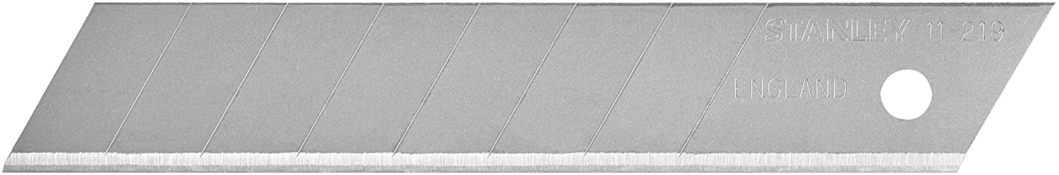 Stanley Snap Off Blades 18 mm Pack of 7 Abbrechbare Segments, Straight Blade, Extra Stark, 8, 0 [219