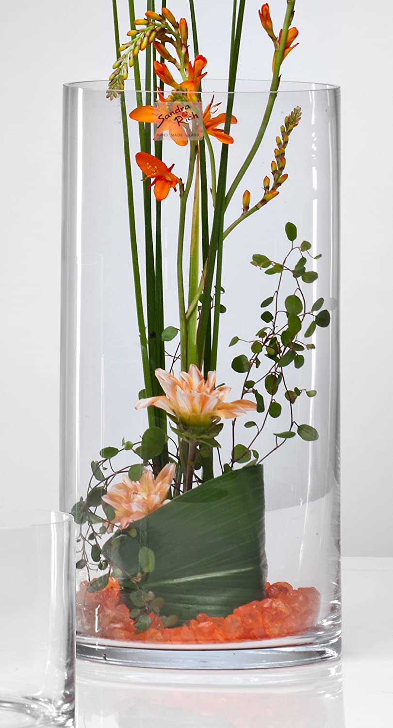 Sandra Rich Glass Cylindrical Vase 15 X 30H E.1/E.8 (1011 CH 30)