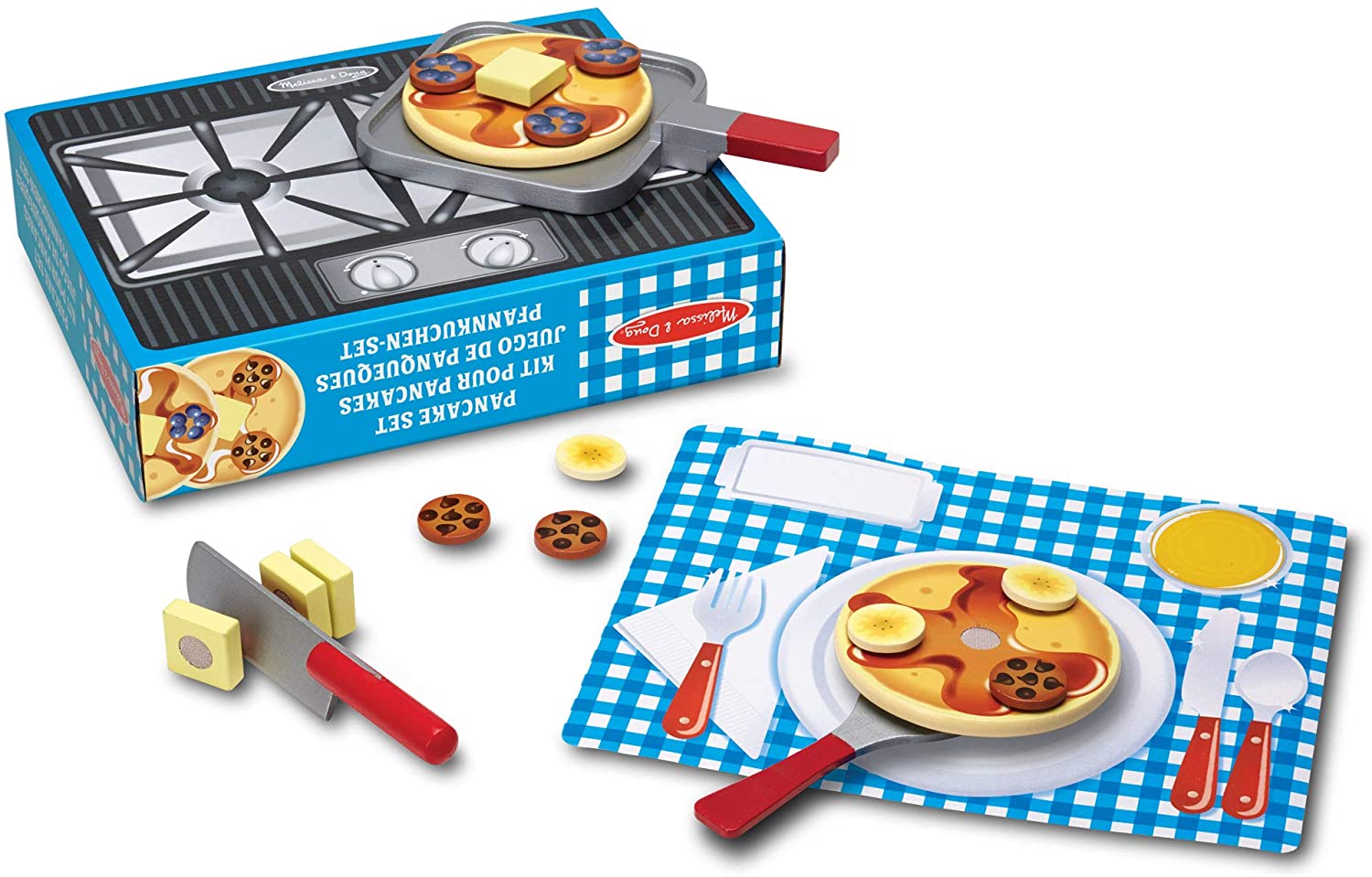 Melissa & Doug Pfannkuchen-Set Zum Drehen Und Servieren (19 Teile) - Lebens