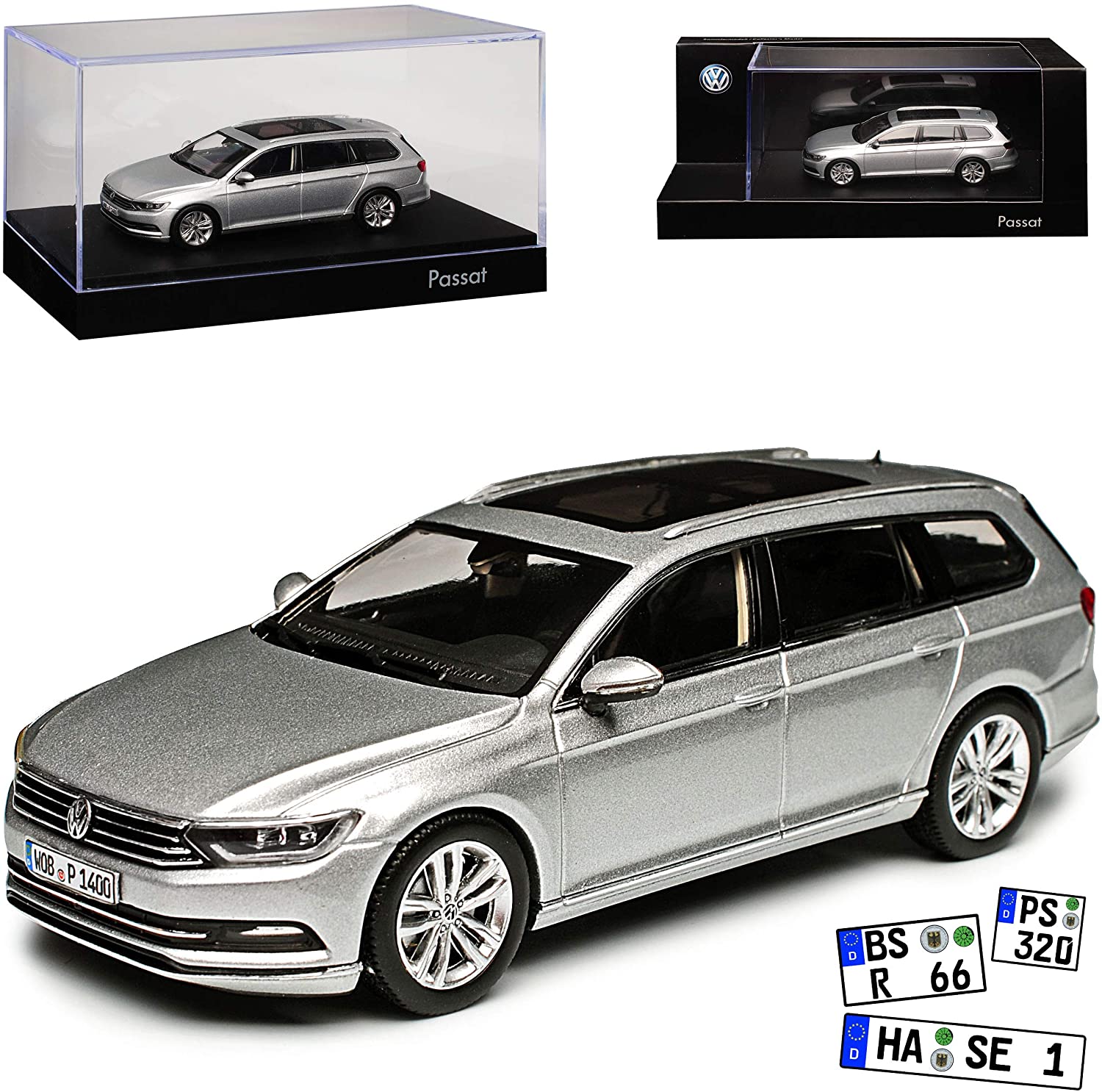 Herpa VW Volkswagen Passat B8 Variant Estate Silver Metallic From 2014 1/43 Herpa Mo