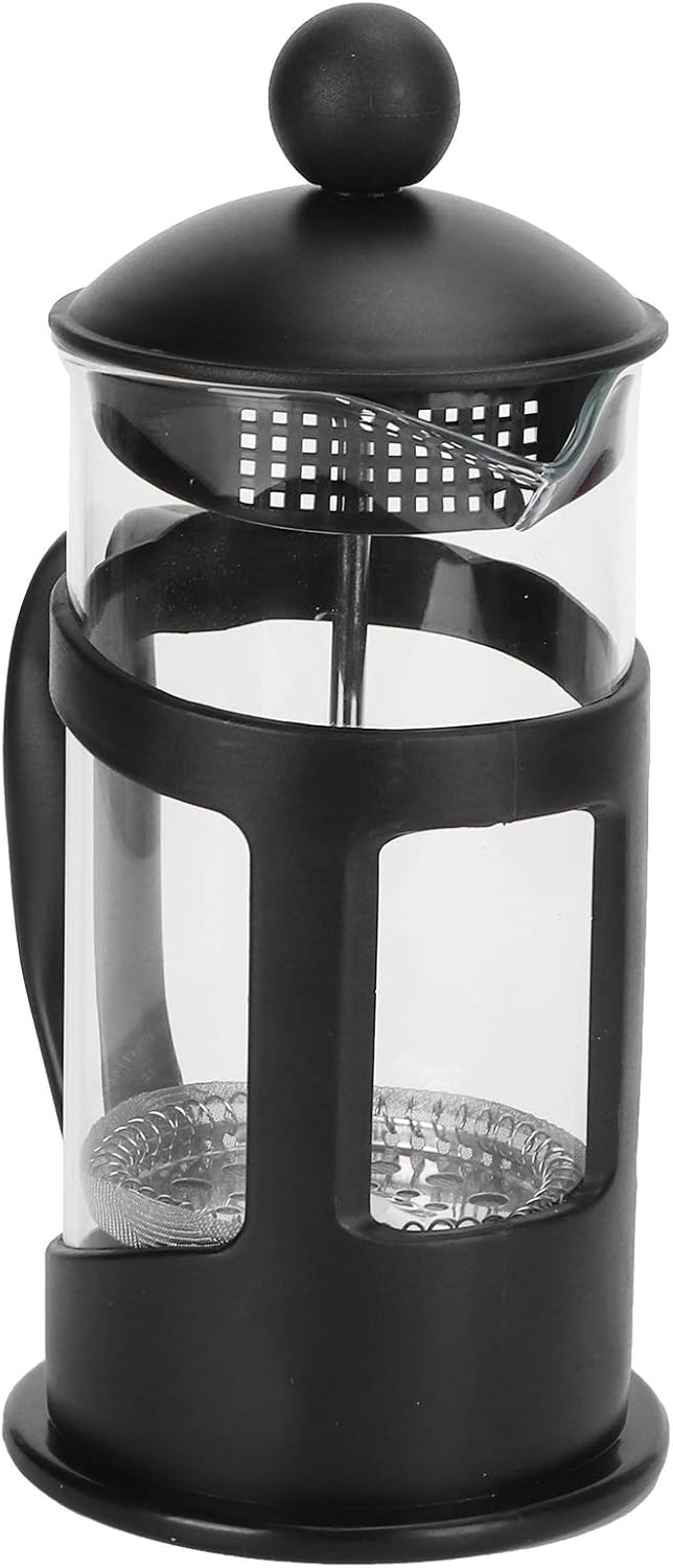 OPPWONG French Press Coffee Maker, Black Borosilicate Glass, High Temperature French Press Coffee Maker with Filter for Living Room, Office, Home Use (1000ml)