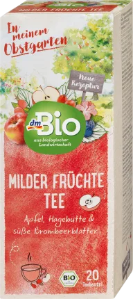 dmBio Fruit tea, mild fruits (20 x 2.5g), 50 g