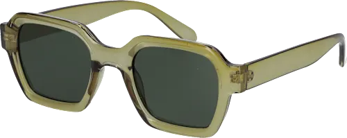 SUNDANCE Adult sunglasses, green-brown square frame, 1 pc.