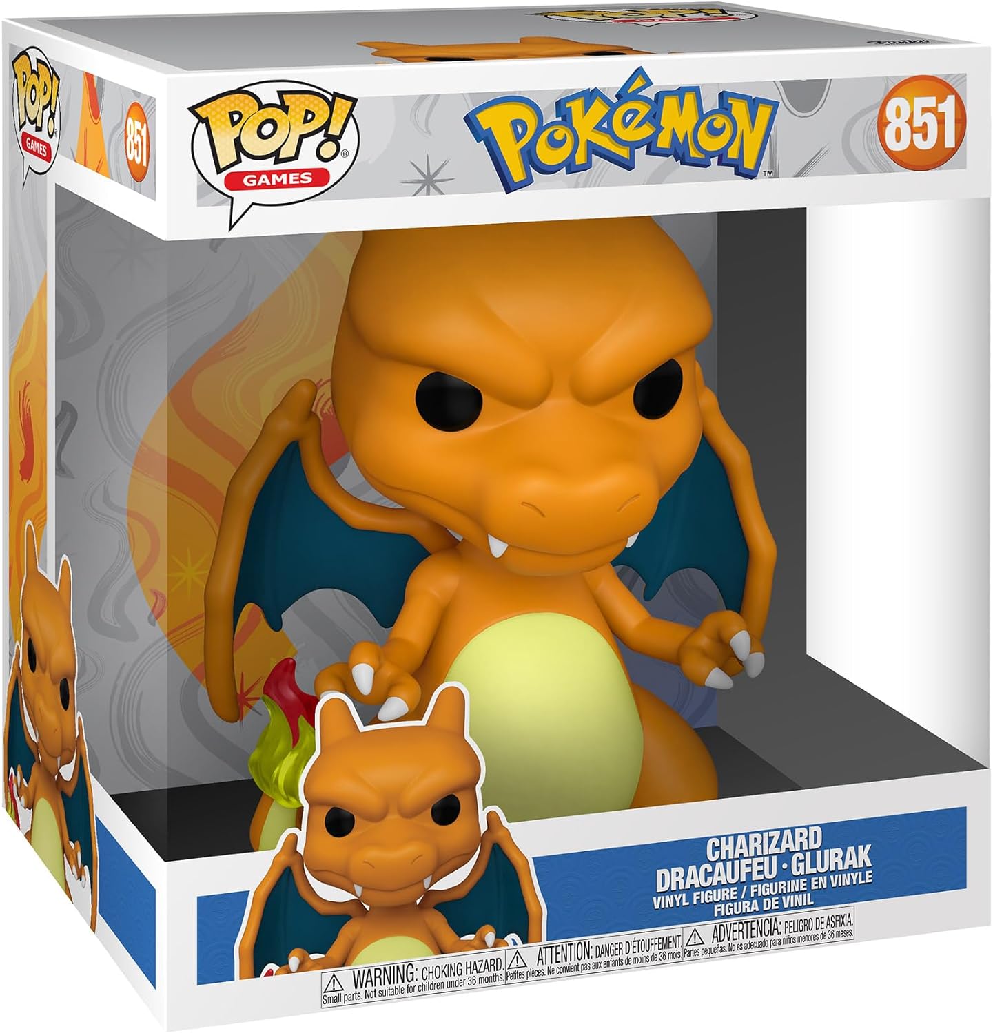 Funko POP! Jumbo: Pokemon - Charizard - Dracaufeu - Vinyl Collectible Figure - Gift Idea - Official Merchandise - Toys for Children and Adults - Video Games Fans - Model Figure for Collectors